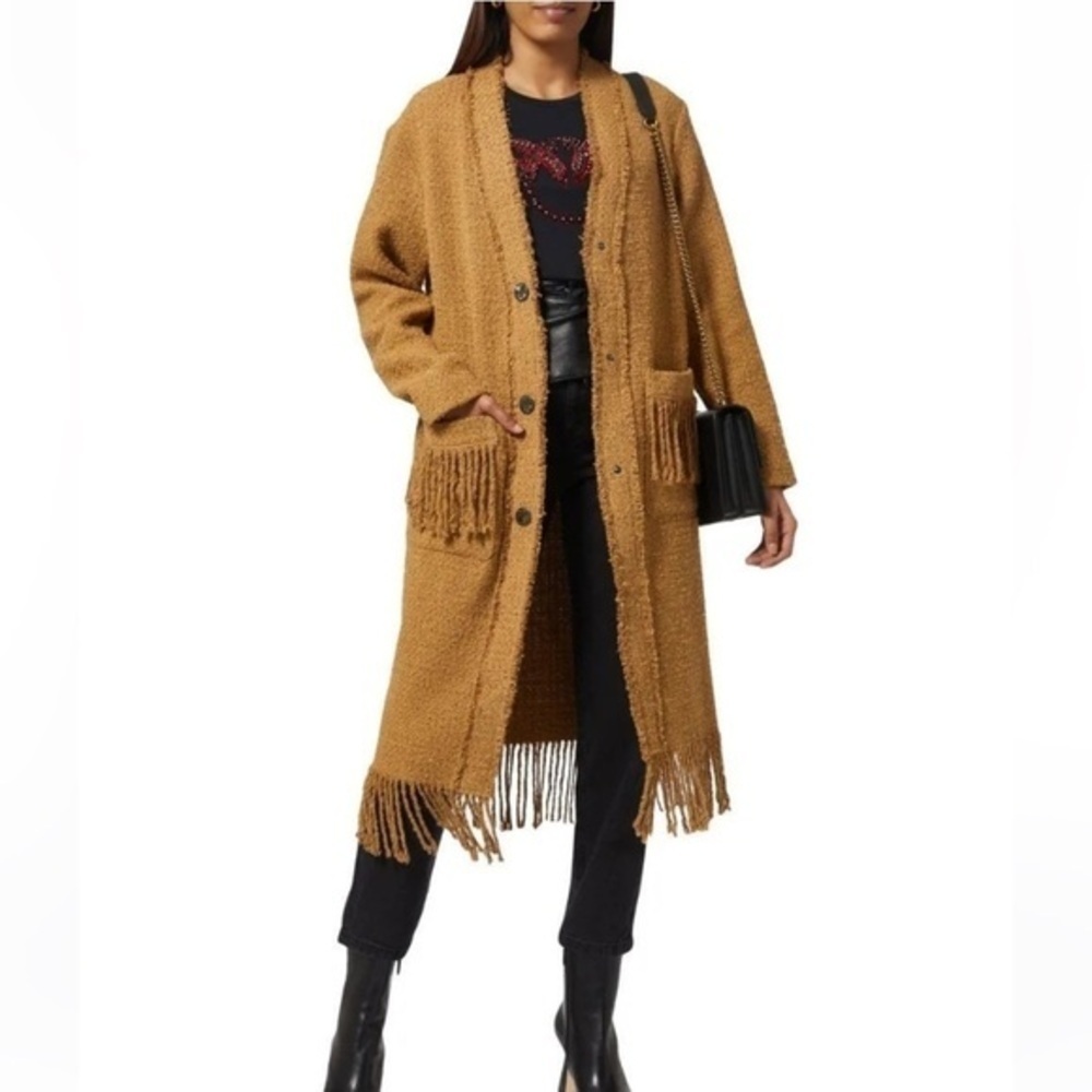 NWT Pinko Ancasti Tweed Boucle Overcoat in Italian size 40 (US S/4)